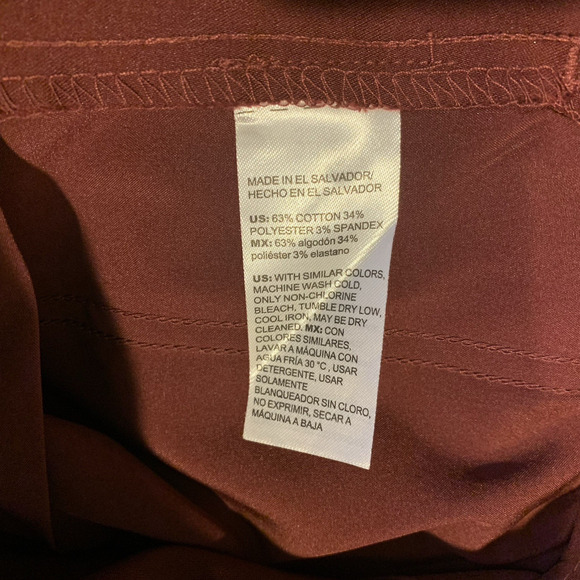 Chico's Pants NWT Size 3.5P (18 Petite) Blackcurrant Sateen Dress Cargo Pants - Picture 6 of 9